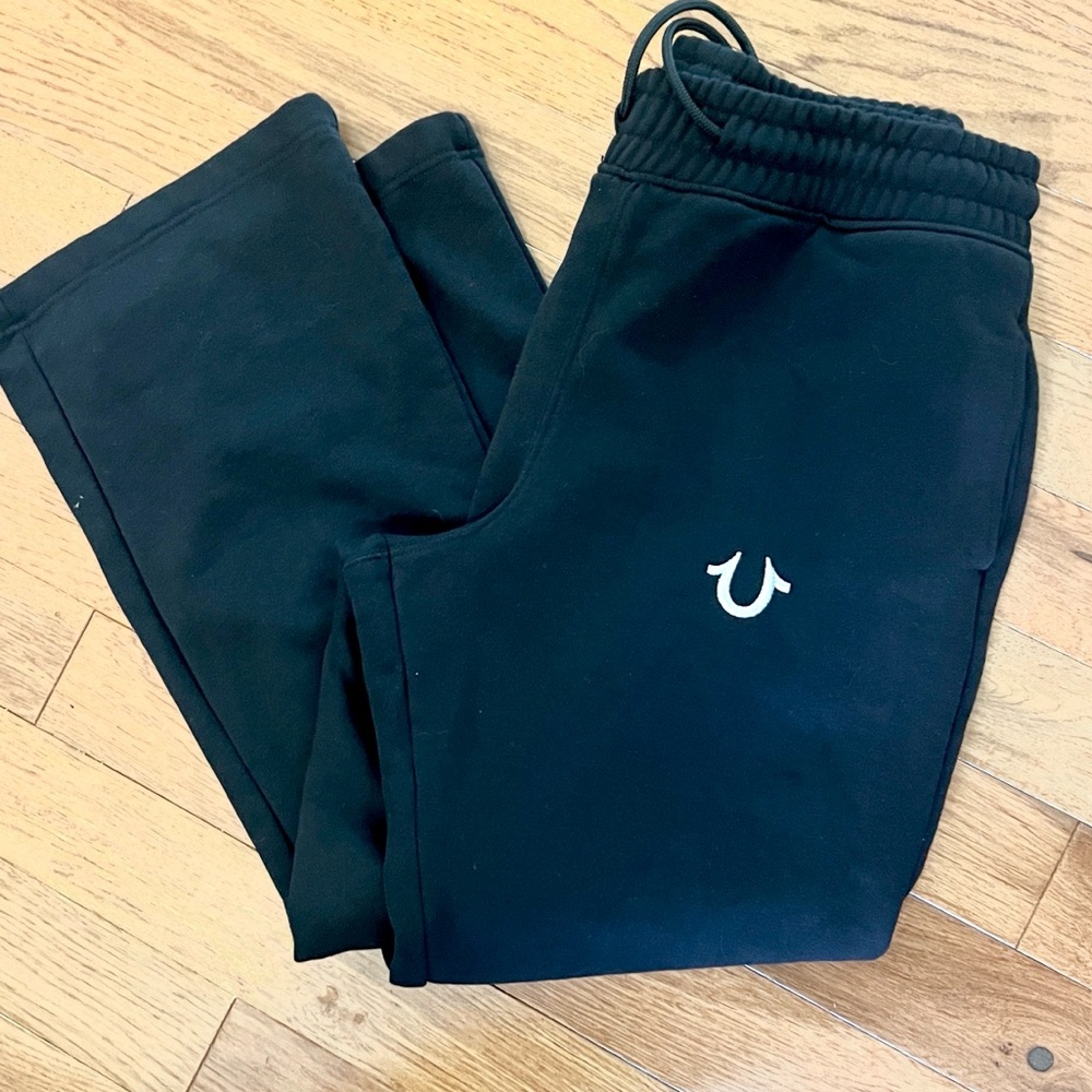 True Religion,Sweatpants Buddha Pocket Logo Soft Fleece Joggers Women,EUC,Size M - Picture 2 of 12